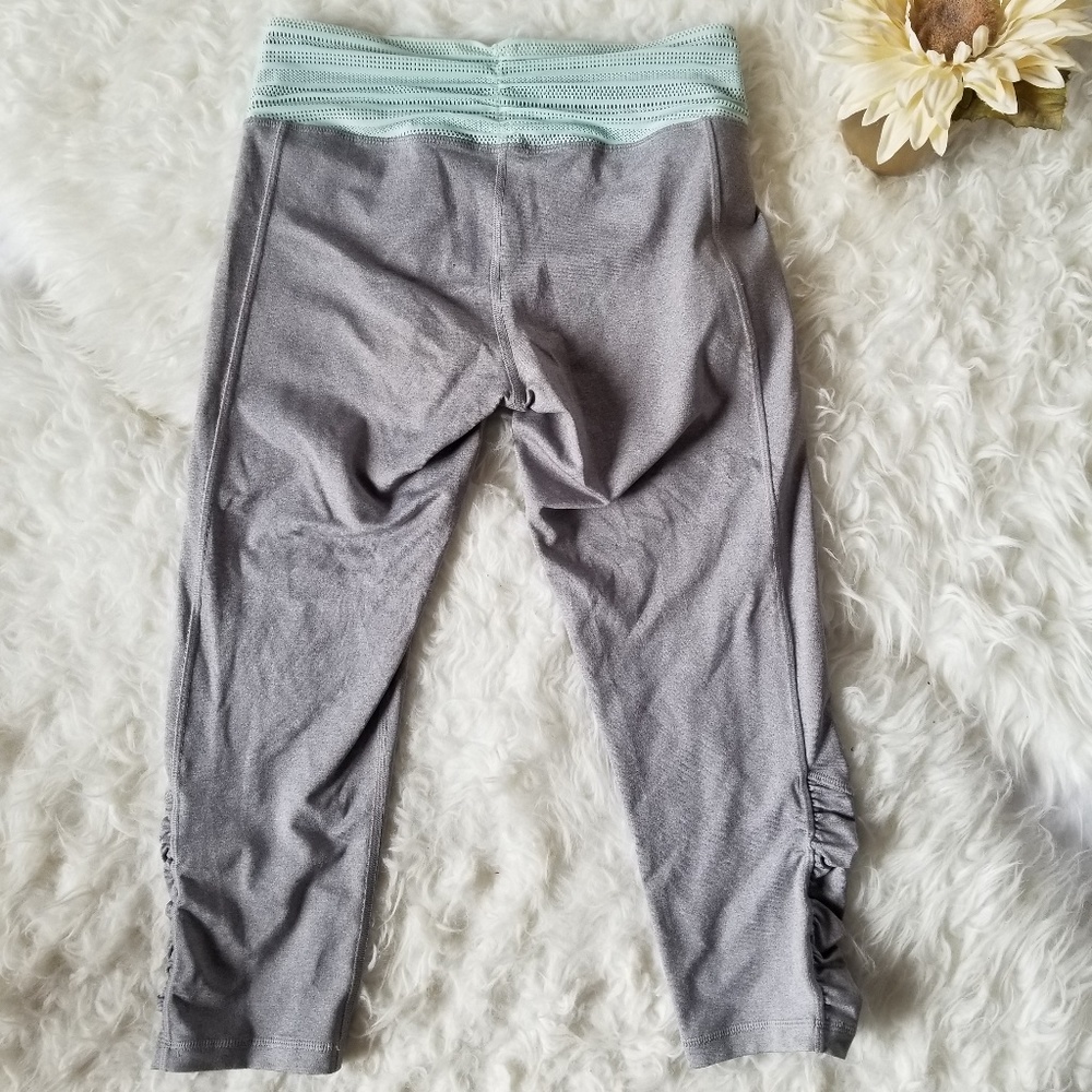 Gray/Mint Roxy Workout Crop Legging - Picture 5 of 7